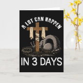 A Lot Can Happen In 3 Days Easter Religious Women  カード (黄色い花)