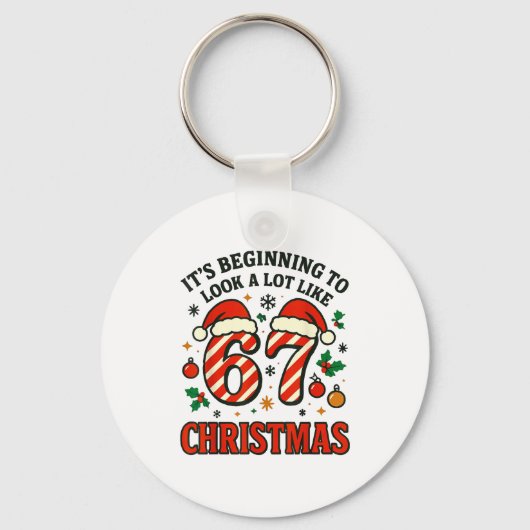 A Lot Like Christmas 67 Six Seven Funny Xmas 6-7 B キーホルダー (正面)
