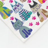 A lot the happy cat フリースブランケット (角)