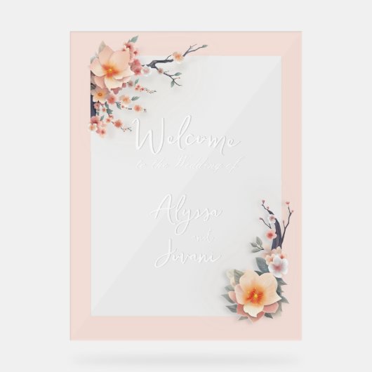 A Love Blossoming Under the Cherry Trees アクリルサイン (正面)