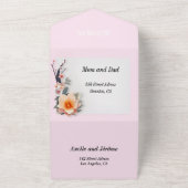 A Love Blossoming Under the Cherry Trees オールインワン招待状 (外側)