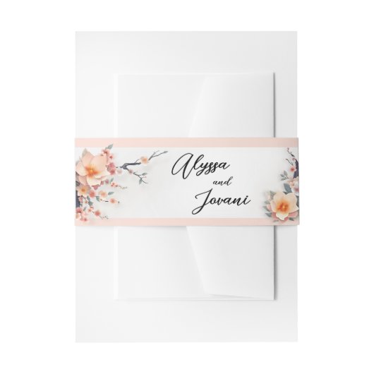 A Love Blossoming Under the Cherry Trees 招待状ベリーバンド (正面例)