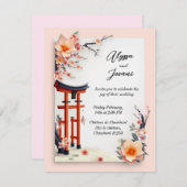 A Love Blossoming Under the Cherry Trees 招待状 (正面/裏面)