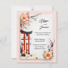 A Love Blossoming Under the Cherry Trees 招待状
