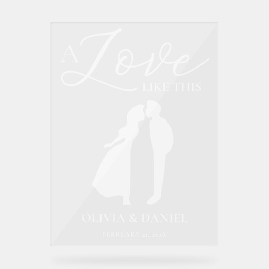 A Love Like This Romantic Wedding Welcome アクリルサイン (正面)