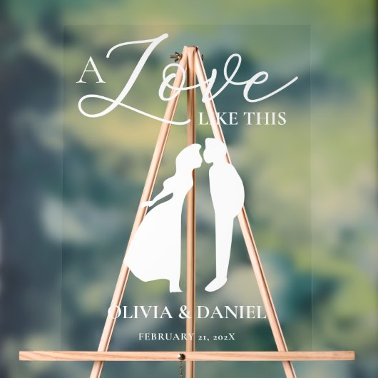 A Love Like This Romantic Wedding Welcome アクリルサイン (ニュートラル)
