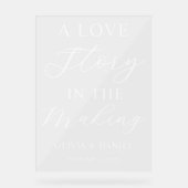 A Love Story in the Making Wedding Welcome アクリルサイン (正面)