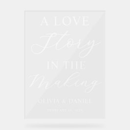 A Love Story in the Making Wedding Welcome アクリルサイン