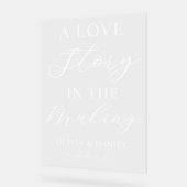 A Love Story in the Making Wedding Welcome アクリルサイン (傾斜)