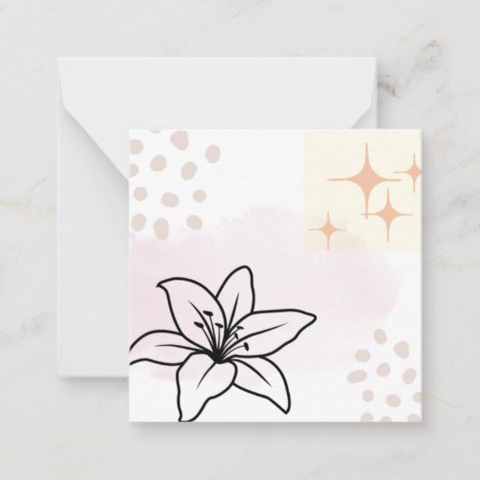 A Lovely  Bohemian-Inspired Design on a Postcard ノートカード (正面)