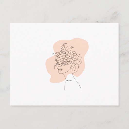 A lovely Bohemian-inspired Lady on a postcard ポストカード (正面)