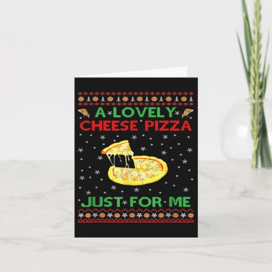 A Lovely Cheese Pizza Alone Funny Kevin X Mas Home カード (正面)