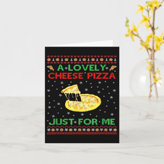 A Lovely Cheese Pizza Alone Funny Kevin X Mas Home カード (黄色い花)