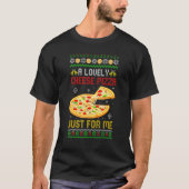 A Lovely Cheese Pizza  Xmas Pizza Ugly Christmas Tシャツ (正面)