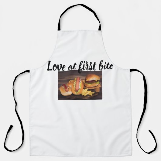 A lovely white kitchen apron  エプロン (正面)