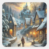 A Lovely Winter Scene スクエアシール (正面)