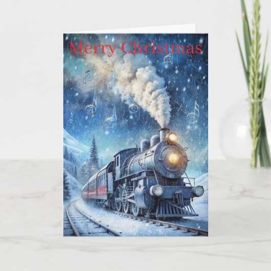A Lovely Winter Scene With train シーズンカード (正面)