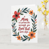 A Loving Mom Floral Frame Card カード (黄色い花)