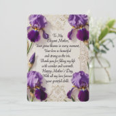 A Loving Mother’s Day Message Surrounded by Irises シーズンカード (スタンド正面)