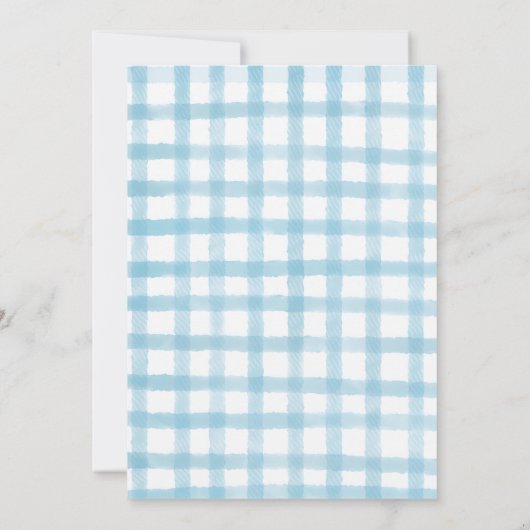 A Lucky Duck Blue Birthday 招待状 (裏面)