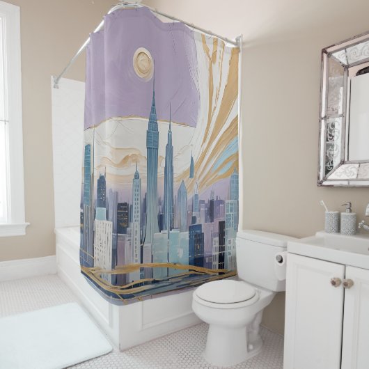A Lunar Cityscape シャワーカーテン (インサイチュ)