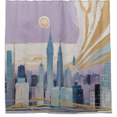 A Lunar Cityscape シャワーカーテン (正面)