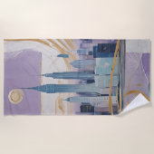 A Lunar Cityscape ビーチタオル (正面)