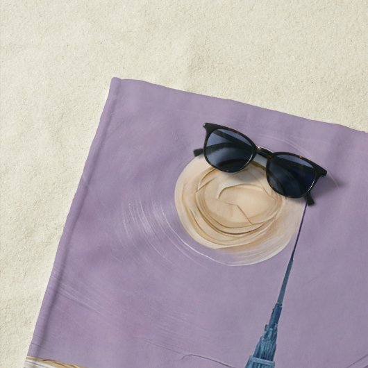 A Lunar Cityscape ビーチタオル (インサイチュ)