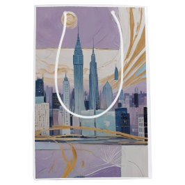 A Lunar Cityscape ミディアムペーパーバッグ