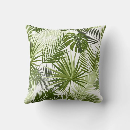a lush, tropical leaf pattern クッション (裏面)