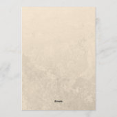 A luxurious and stylish wedding invitation  招待状 (裏面)