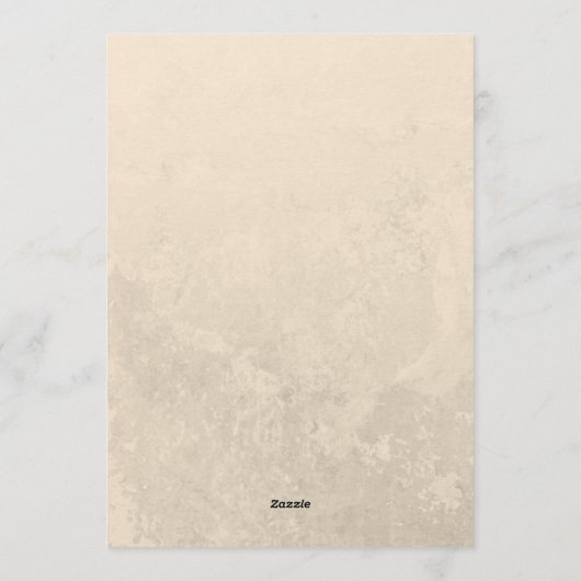 A luxurious and stylish wedding invitation 招待状 (裏面)