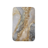 A luxurious gold and white marble background バスマット (正面縦)