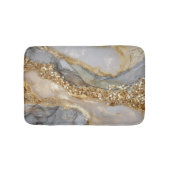 A luxurious gold and white marble background バスマット (正面)