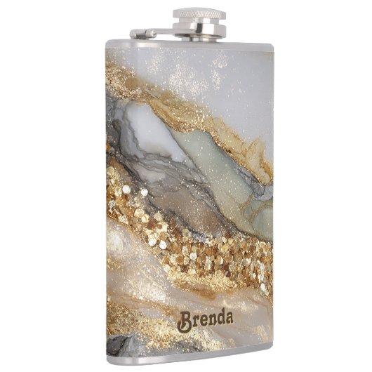 A luxurious gold and white marble background フラスク (右)