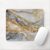 A luxurious gold and white marble background マウスパッド (マウス)