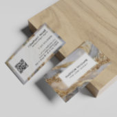 A luxurious gold and white marble background 名刺