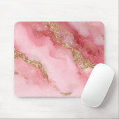 A luxurious pink marble background マウスパッド (マウス)