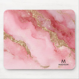A luxurious pink marble background マウスパッド