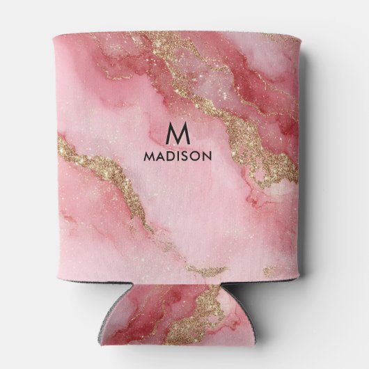 A luxurious pink marble background 缶クーラー (裏面)
