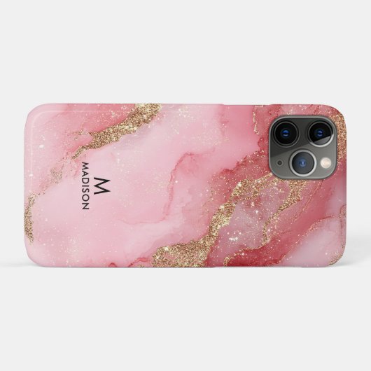 A luxurious pink marble background Case-Mate iPhoneケース (裏面(横))