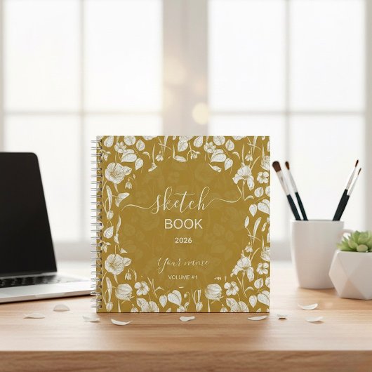 A luxurious, regal gold sketchbook! ノートブック