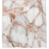 A luxurious rose-gold marble background シャワーカーテン (正面)
