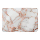 A luxurious rose-gold marble background バスマット (正面)