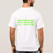 A&M LANSCAPING Tシャツ (裏面)