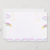 A Magical Day Cute Unicorn Birthday Girl Photo 招待状 (裏面)
