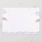 A Magical Day Cute Unicorn Birthday Girl Photo 招待状 (裏面)