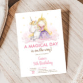 A Magical Day Unicorn Birthday Party  招待状