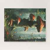 a magical forest, mushrooms, a mystical forest, to ジグソーパズル (横)