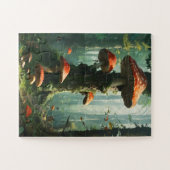 a magical forest, mushrooms, a mystical forest, to ジグソーパズル (横)